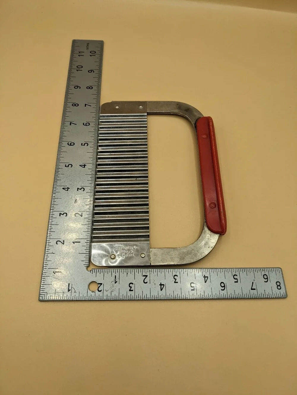 Vintage HUOT Chopper Cutter Vegetable Dough Crinkle Gadget Stainless Steel USA